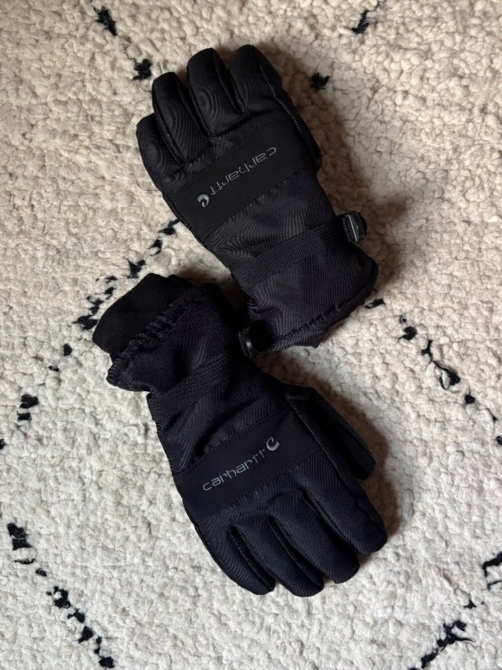 Carhartt Waterproof Insulated Knit Cuff men's black gloves size large